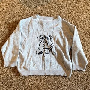 Zara Kid’s Gray Bulldog Sweater 18-24 mo